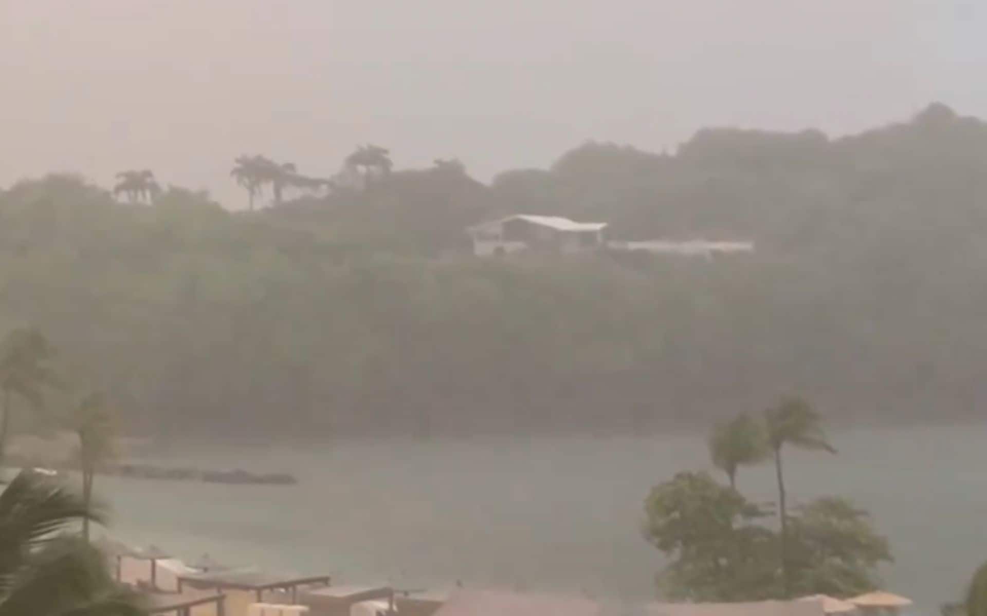 It's raining in in St. Lucia [X.com]